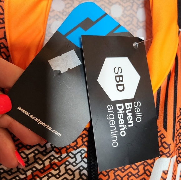 NWT SCAT Half Zip Cycling Jersey. Orange black. Men's size Large. - Picture 7 of 16